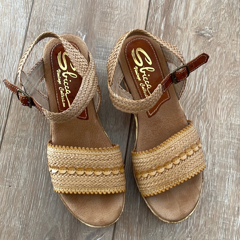 Sbicca vintage collection wedge jute sandals